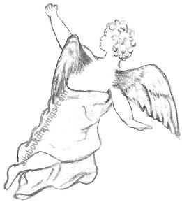 simple angel sketch