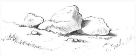 Rock formation drawing