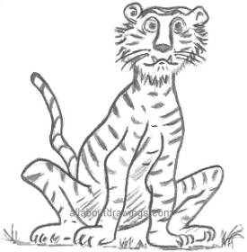 Cartoon Tiger Drawing